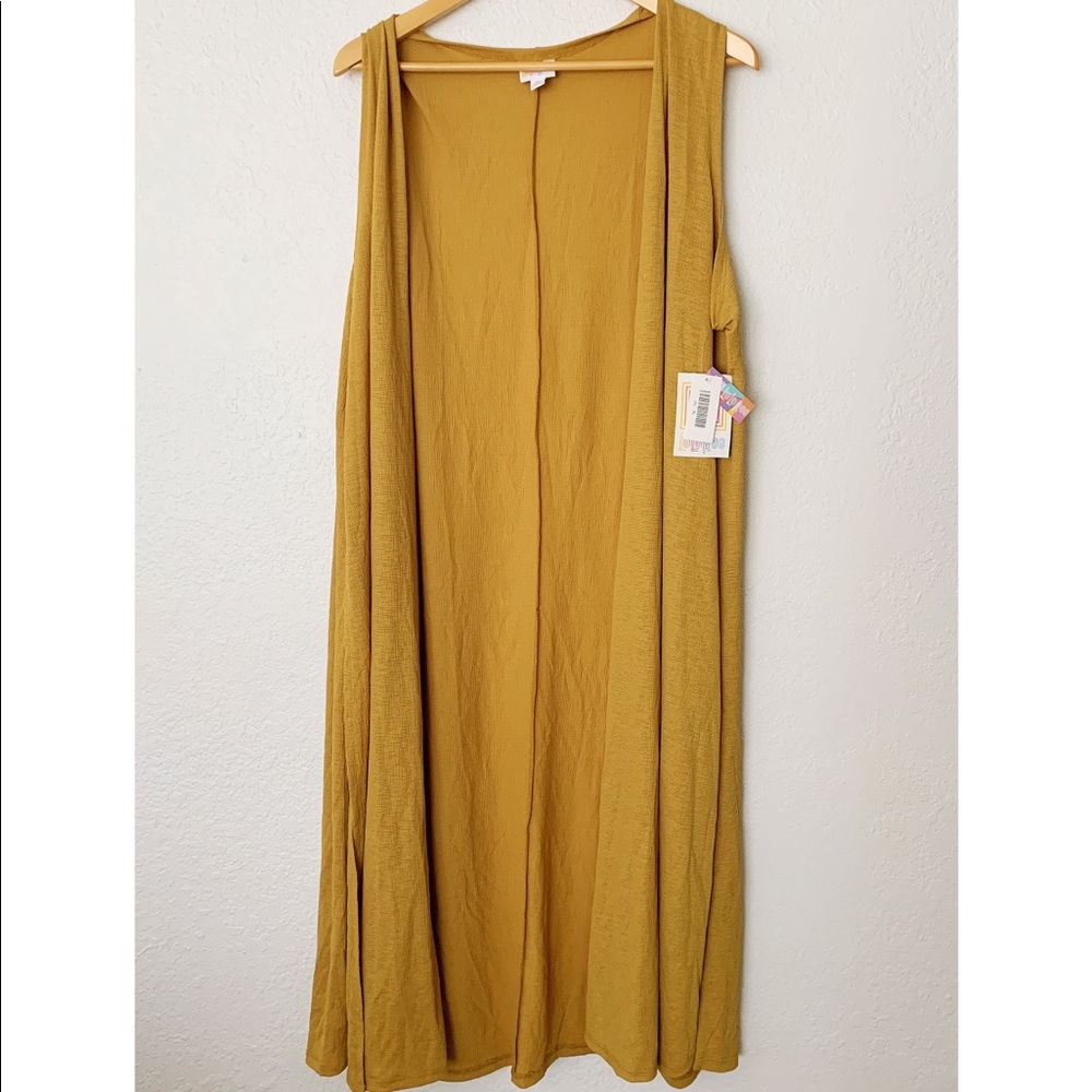 Lulus mustard sleeveless duster/ long cover up